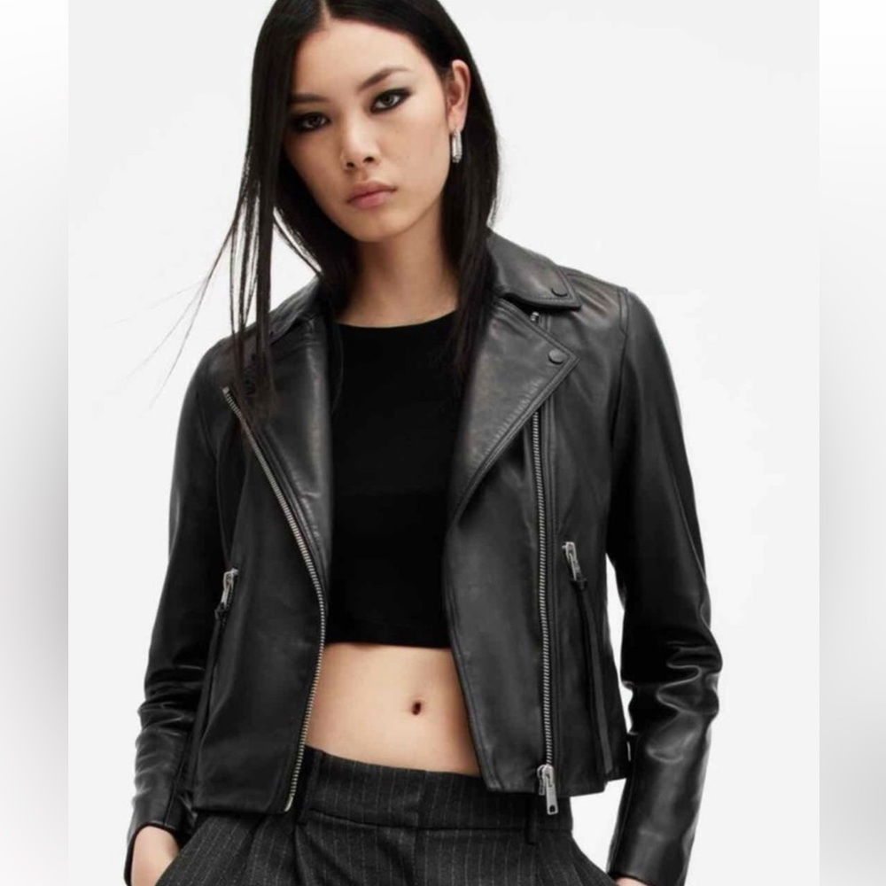 All Saints Dalby Leather Biker Jacket